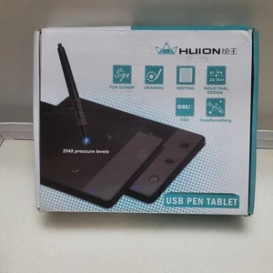 Huion 420 4 x 2.23" Graphics Drawing Tablet with Digital Stylus - Black - Afbeelding 1 van 1