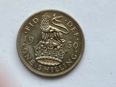 1950 GEORGE VI PROOF ENGLISH SHILLING Copper-nickel 5.66 g ⌀ 23.5 mm KM# 876 - Image 1 of 4