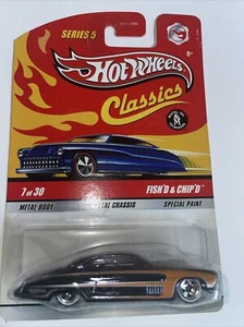 Hot Wheels Classics Series  # 7 of 30 Fish'd & Chips Chase in Blue and Orange - Picture 1 of 2
