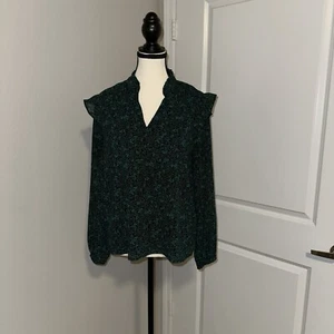 JCrew Factory VNeck Soft Gauze Top Size S Floral - Picture 1 of 3