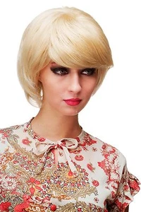 Supersüße Damenperücke Perücke Blond Hellblond Mix Scheitel kurz voluminös E-039 - Bild 1 von 5