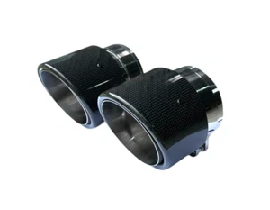 Embellecedores de escape de carbono tubos de escape para BMW Serie 3 G20 a partir del año 2018 120 mm escape redondo - Imagen 1 de 9