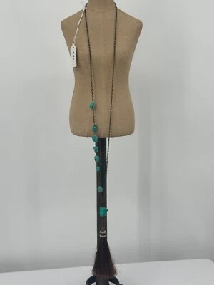 Collar JULIO Designs-City Slicker Turquesa Piedra y Pelo de Caballo Tono Bronce Foto 1 de 4