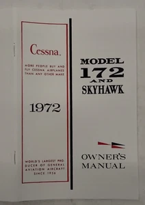 Cessna 1972 Model 172L & Skyhawk Owner's Manual-Reproduction - Picture 1 of 24