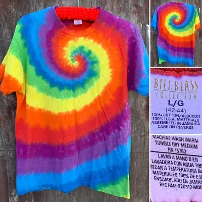 Camiseta Tie Dye Colección Bill Blass De Colección Algodón Puntada Única Talla L 42 44 Foto 1 de 4