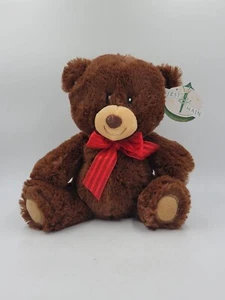 Primo e principale MINKIES n. 1284 peluche orsacchiotto marrone fiocco rosso regalo 9" - Foto 1 di 10