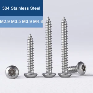 304 Stainless Steel Torx Pan Head Self Tapping Safety Screws M2.9/M3.5/M3.9/M4.8 - Picture 1 of 5