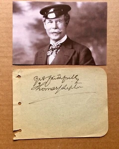Autografo Thomas Lipton 1848-1931 commerciante di tè britannico  - Foto 1 di 7