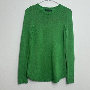 Lauren Ralph Lauren Sweater Women Size Small Kelly Green Knit Crew Neck - Picture 1 of 5