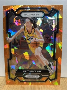 2024 Prizm Draft Picks Caitlin Clark Orange Cracked Ice Prizm Rookie Card RC #57 - Bild 1 von 2