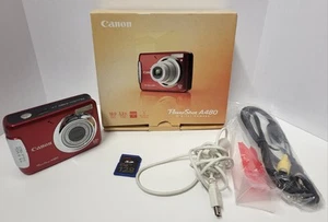 Canon PowerShot A480 10MP Digital Camera W/ Box, SD Card, & 2 Cords Tested Works - Picture 1 of 24