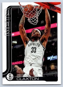 Base de baloncesto de la NBA 2025-26 Topps #10 Nic Claxton Brooklyn Nets - Imagen 1 de 2