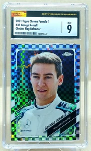 2021 Topps Chrome Formula 1 - George Russell Checker Flag Refractor #39 CSG 9 - Bild 1 von 2