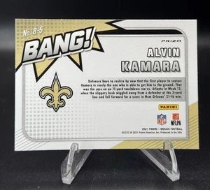 2021 Panini Mosaic Bang Alvin Kamara Green Mosaic BANG! #B-5 Saints - Picture 1 of 1