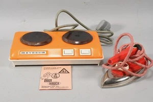 C03E30- Vintage Spielzeug Rauco Kinder Kochplatte und Bügeleisen - Bild 1 von 12