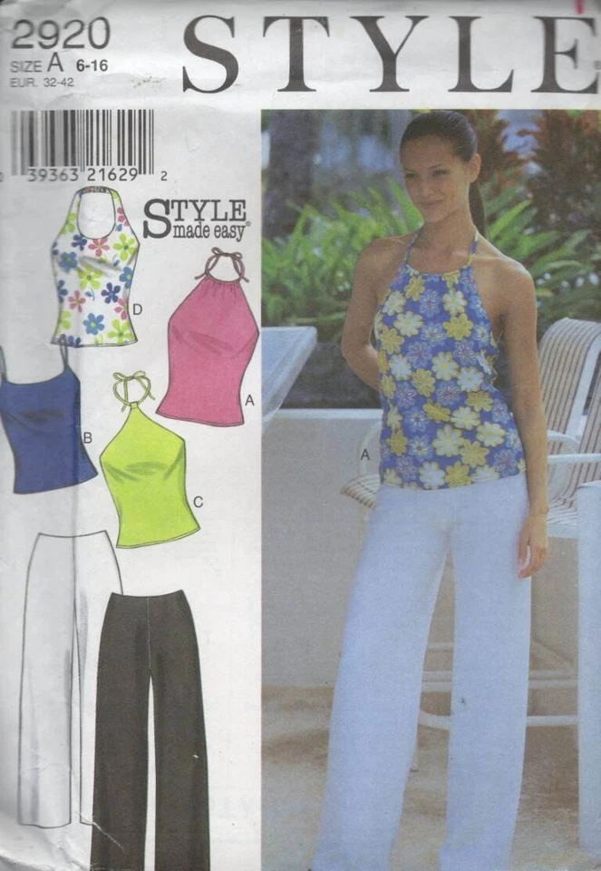 2920 STYLE MISSES' TOPS & PANTS SIZE 6-16 - Image 1 of 1