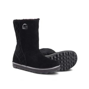 Botas de nieve Sorel impermeables con esmalte negras forradas de piel sintética para mujer talla 7 - Imagen 1 de 7