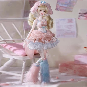 Juego completo 1/4 BJD muñeca resina maquillaje facial dulce lindo conejo niña regalo hecho a mano - Imagen 1 de 10