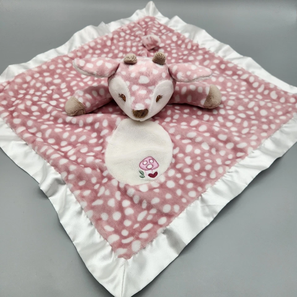Manta de seguridad Douglas Baby rosa cervatillo ciervo Lovey Lil acurrucado felpa borde satinado Foto 1 de 4