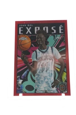 2023-24 Topps Chrome Overtime Elite #TCE-18 John Bol Exposé Red Refractors #/5 - Image 1 of 2