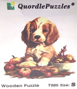 Rompecabezas de madera Quordle cachorro T985 tamaño pequeño 70-110 piezas nuevo sellado de fábrica - Imagen 1 de 5