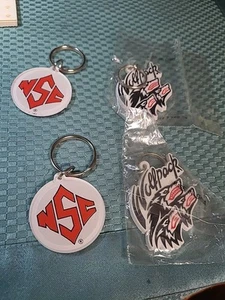 4 KEY CHAINS, TWO NSE AND 2 WOLFPACK BAG O - Picture 1 of 10