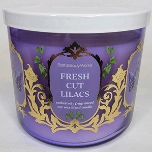 BATH & BODY WORKS FRESH CUT LILACS CAKE 3 WICK 14.5 OZ SCENTED CANDLE - Picture 1 of 4