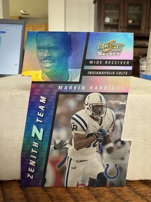 2001 Score Select Zenith Z Team Die-Cut Refractor ZT-16 Marvin Harrison SP /100 - Image 1 of 2