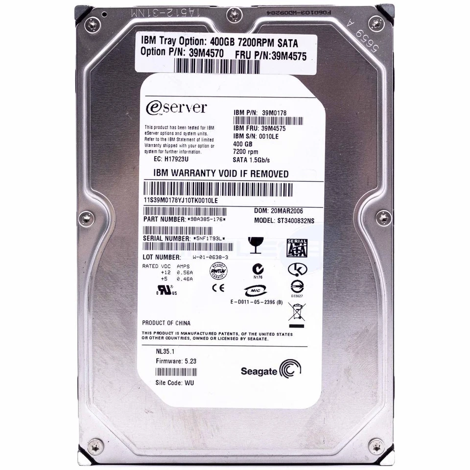 Seagate ST3400832NS HDD Hard Disk 3.5" SATA 400GB Computer Desktop Cassa DVR PC - Image 1 of 1