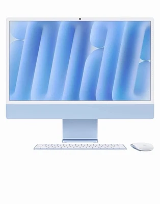 2023 Apple iMac 24" M3 Chip 4.05Ghz 8GB RAM 256GB SSD 8-Core GPU Blue A2874 - Image 1 of 3