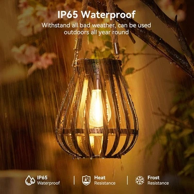 Hanging Solar Lantern Light Outdoor Garden Yard Patio Fence Porch Hanging Decor - Image 1 of 4