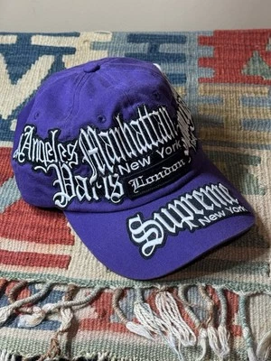 Sombrero Supreme City Patches 6 paneles púrpura SS23 Foto 1 de 4