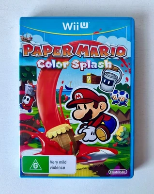 Paper Mario: Color Splash Inc Artwork Nintendo Wii U Like New Mint Disc AU - Image 1 of 3