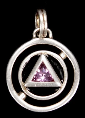 Vintage PSCL Peter Stone 925 Sterling Silver Amethyst Spinner Pendant Charm AA - Image 1 of 4