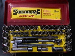 Sidchrome vintage 40 Piece Socket Set 1/2 drive Metric AF 14105 Australia 1990s - Picture 1 of 8