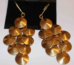 Fun Goldtone Dangle Earrings - Picture 1 of 1
