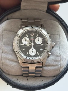 Vintage Men's Tag Heuer Black 39mm Professional 2000 Chronograph Watch CK1110-0! - Bild 1 von 6
