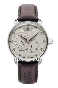 Zeppelin automatic watch with 24-hour display and leather strap 8662-5 - Picture 1 of 3