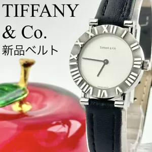 Tiffany Analog Quartz Women New Belt 672 Atlas Sterling Silver 925 Popular Vinta - Picture 1 of 12