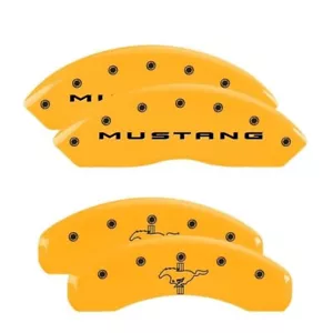 MGP Brake Caliper Covers Front & Rear Set Fits 15-22 Ford Mustang 10202SMB2YL - Picture 1 of 5
