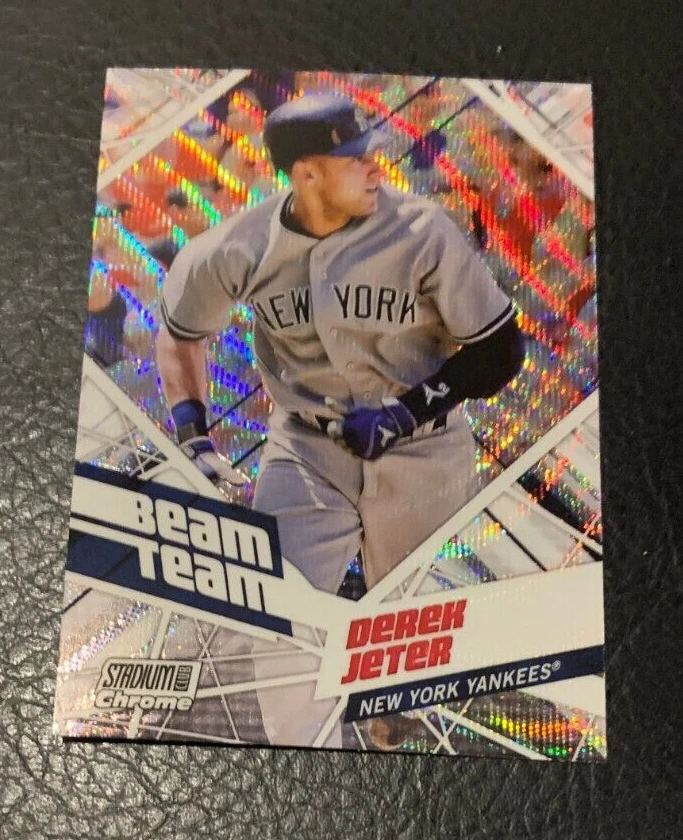 2021 Topps Stadium Club Chrome BTC-1 Derek Jeter Beam Team Wave Refractor - Image 1 of 2