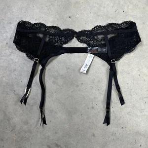 Ann Summers Sexy Lace 2 Black Suspender Belt Size LARGE NWT US SELLER - Picture 1 of 5