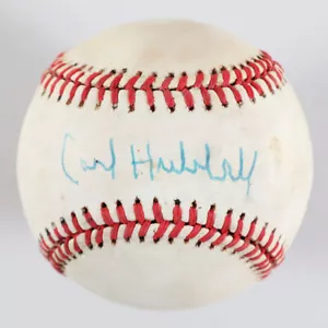 Carl Hubbell Signed Baseball Giants - COA JSA - Picture 1 of 7