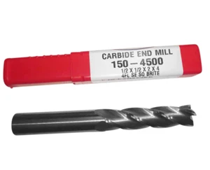 Mulino 1/2"" (.500") 4 flauti fascia lunga CARBURO 150-4500 USA Spedizione gratuita - Foto 1 di 1