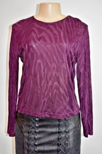 TOM FORD Dark Purple Silk Blouse Size Small On Sale jf - Picture 1 of 11