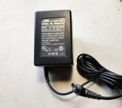 Genuine OEM JVC AC Power Adaptor Charger RFEA417C Audio Class 2  8W 4.5V 600mA - Image 1 of 2