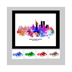 Canvas World Trade Center NYC Skyline Cityscape Print Poster Or Canvas Wrap - Picture 1 of 7