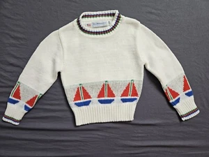 Suéter Pullover Vintage Oshkosh Bgosh Clásico Velero Niño Pequeño Tejido Niños - Imagen 1 de 13