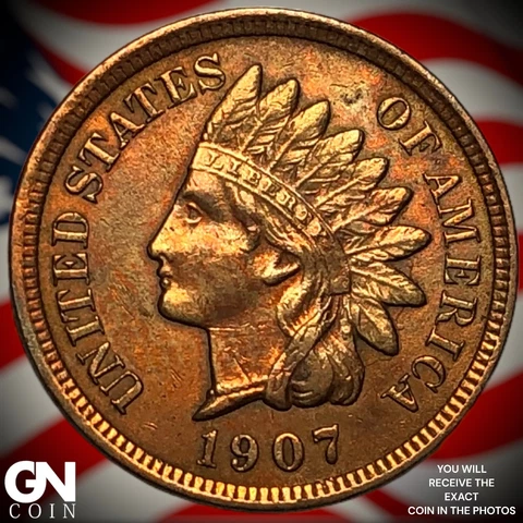 1907 Indian Head Cent Penny  Q0059 Cover