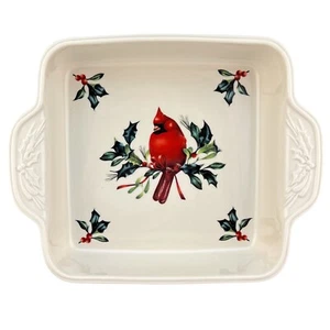 Lenox China INVIERNO SALUDOS Cazuela Panadero ARTÍCULOS PARA HORNEAR Microondas Horno 8" Cuadrado - Imagen 1 de 6